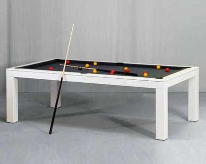 White Billiards Alpha Modern Slate Dining Top Pool Table