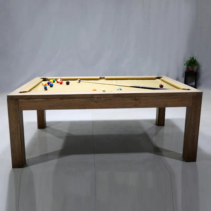 White Billiards Alpha Modern Slate Dining Top Pool Table