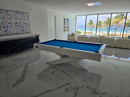 White Billiards Ultimate Modern Slate Pool Table