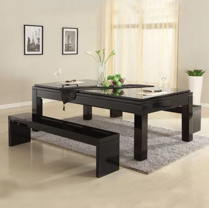 White Billiards Alpha Modern Slate Dining Top Pool Table