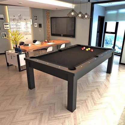 White Billiards Alpha Modern Slate Dining Top Pool Table