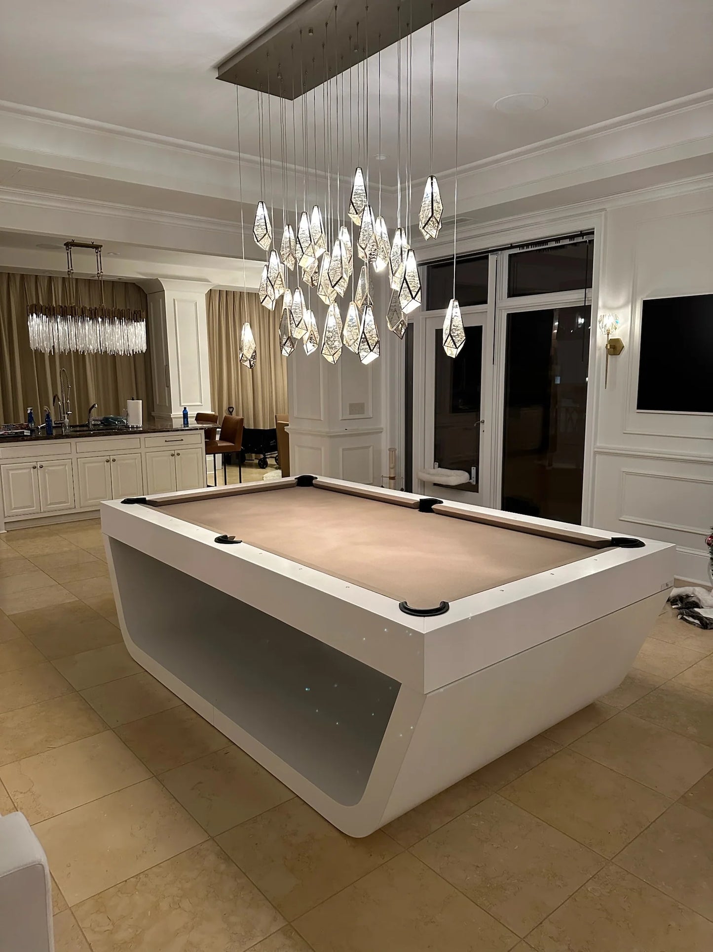 White Billiards Sofia Modern Slate Pool Table