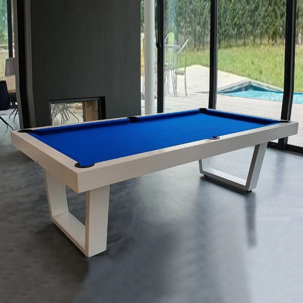 White Billiards Lorren Modern Slate Pool Table
