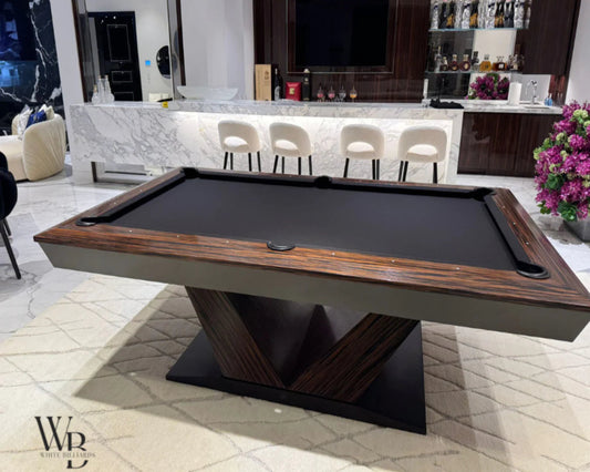 White Billiards Meridian Modern Slate Pool Table