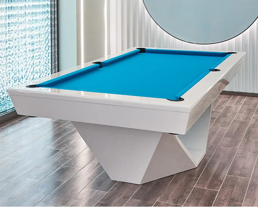 White Billiards Olics Modern Slate Pool Table